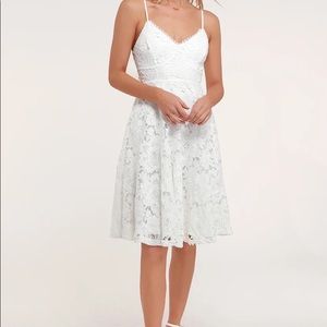 Lulu’s Nora Lee Floral Laced Midi Dress